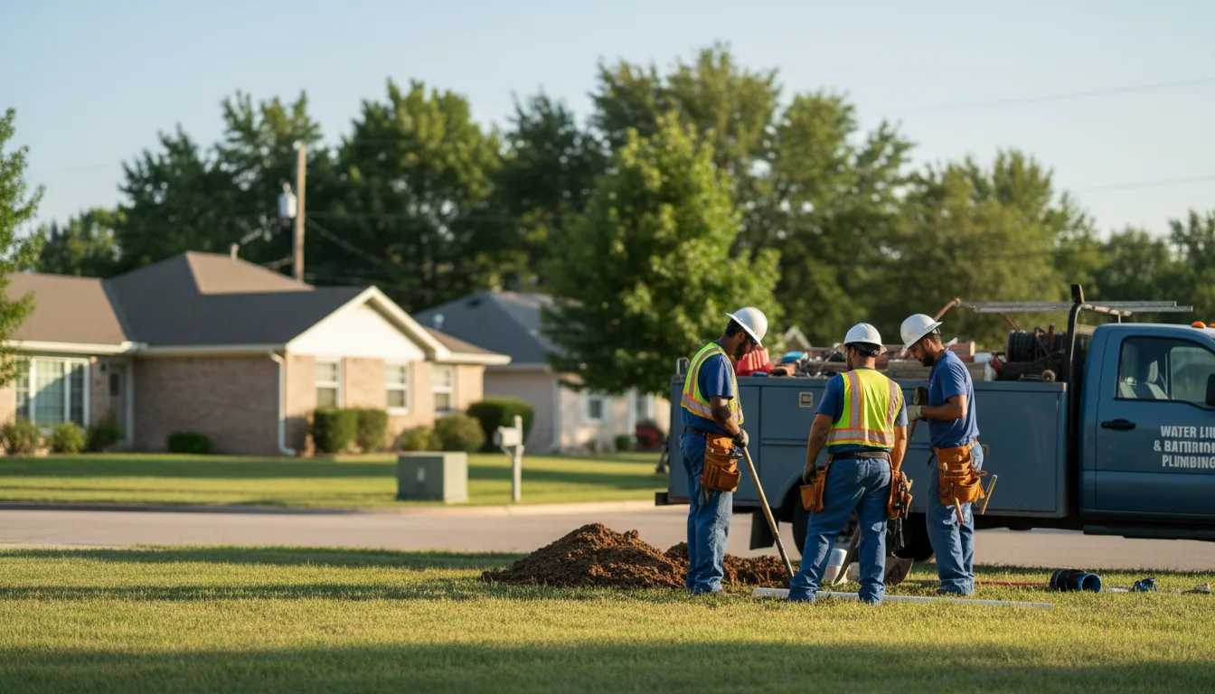 Residential water line and bathroom plumbing service in Datto, AR